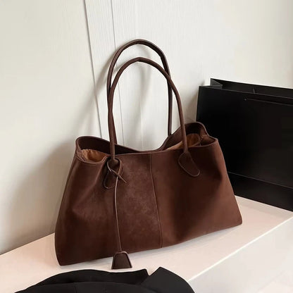 Vintage Casual Tote Bag New Large-capacity Handbag Europe America Popular Hot Selling Underarm Bag High-quality Pu Commuter Bags