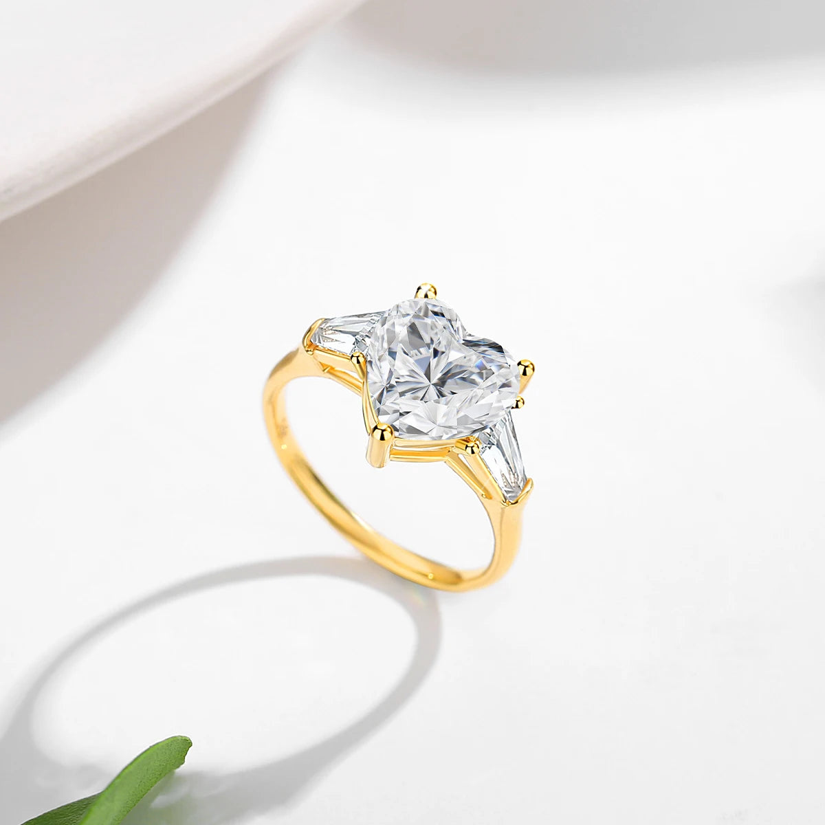 Heart Cut 9MM Full Moissanite Rings 100% 14K Gold D VVS1 Diamond Ring for Women Anniversary Wedding Fine Jewelry Gifts