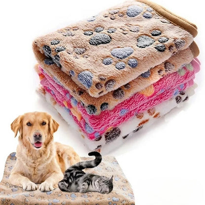 Cute Warm Pet Bed Mat Cover Towel 3 Sizes Handcrafted Cat Dog Fleece Soft Blanket for Small Medium Large Dogs Puppy Pet Supplies