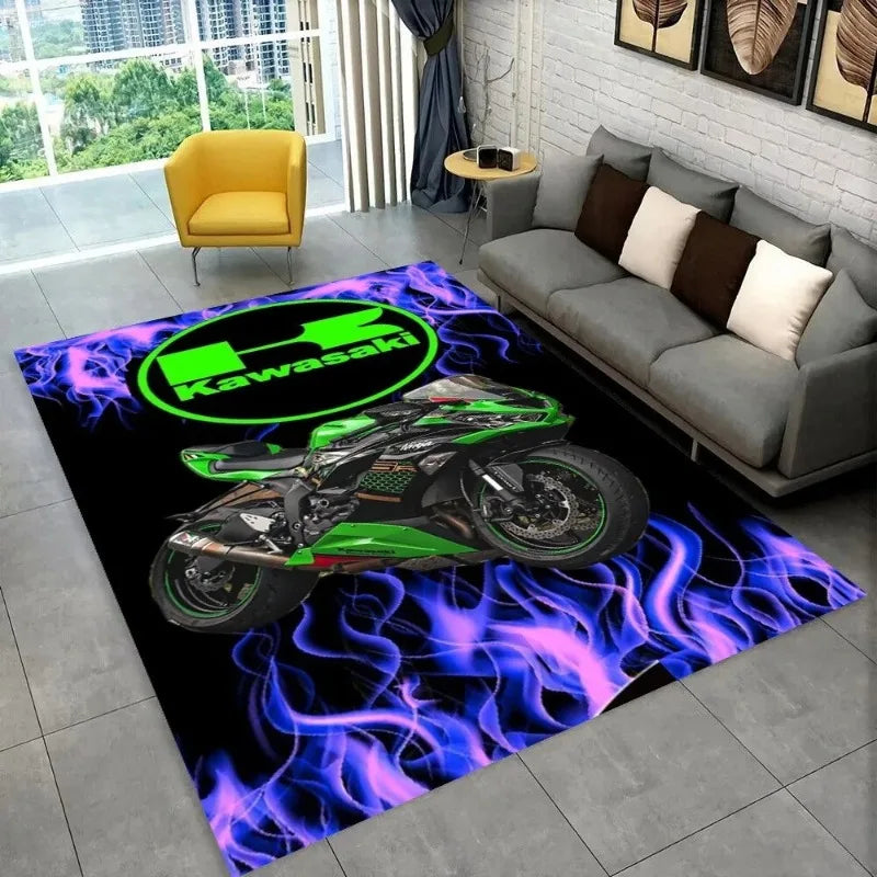 2026 New Kawasaki Printed Carpet Kawasaki Anti-slip Floor Rug for Hallway Carpet Living Room Bedroom Kitchen Foot Home Decors
