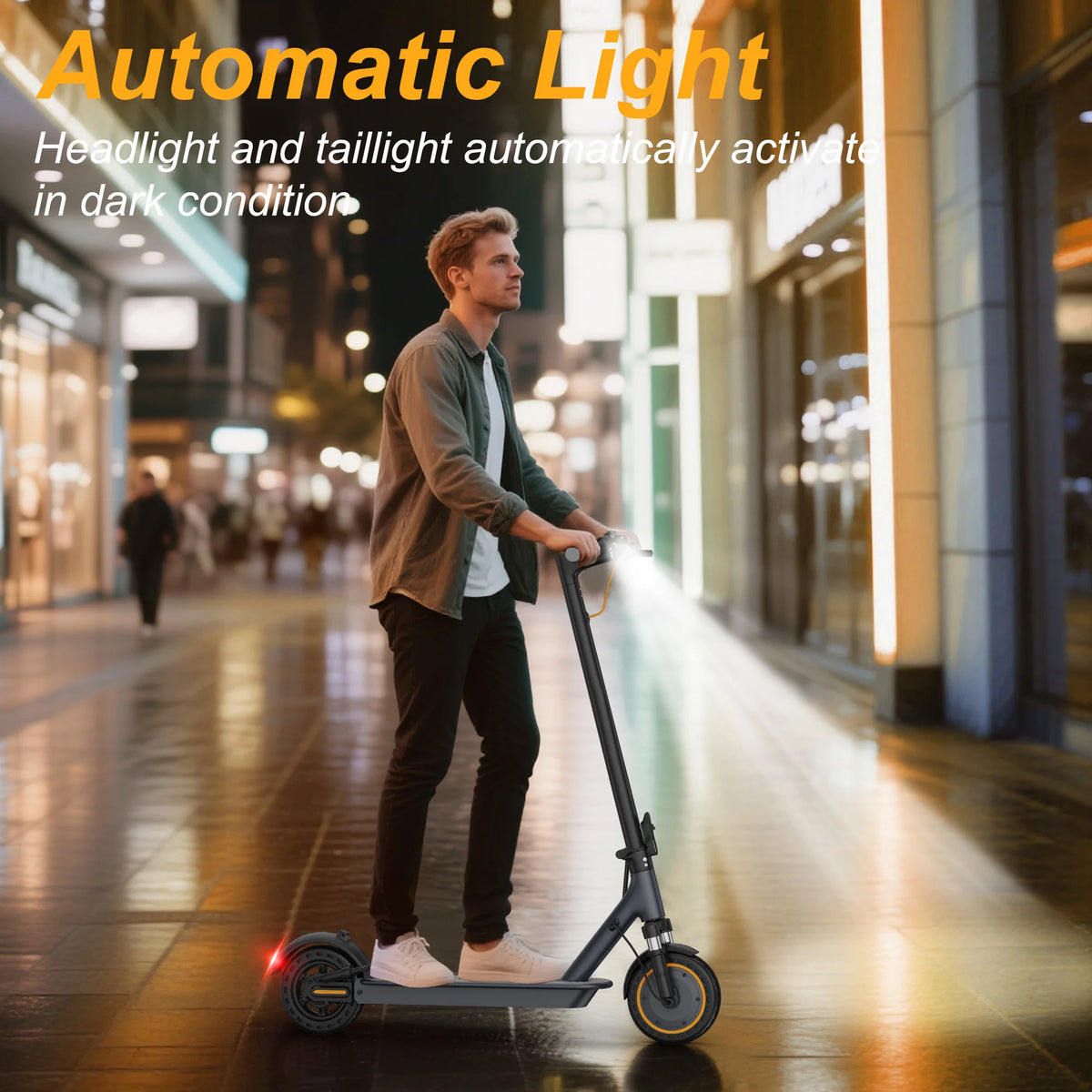 PORORO Electric Scooter 350W 19mph Max Speed APP Smart Control Dual Shock Absorption & Dual Suspension 22miles Max Range For City Commuter