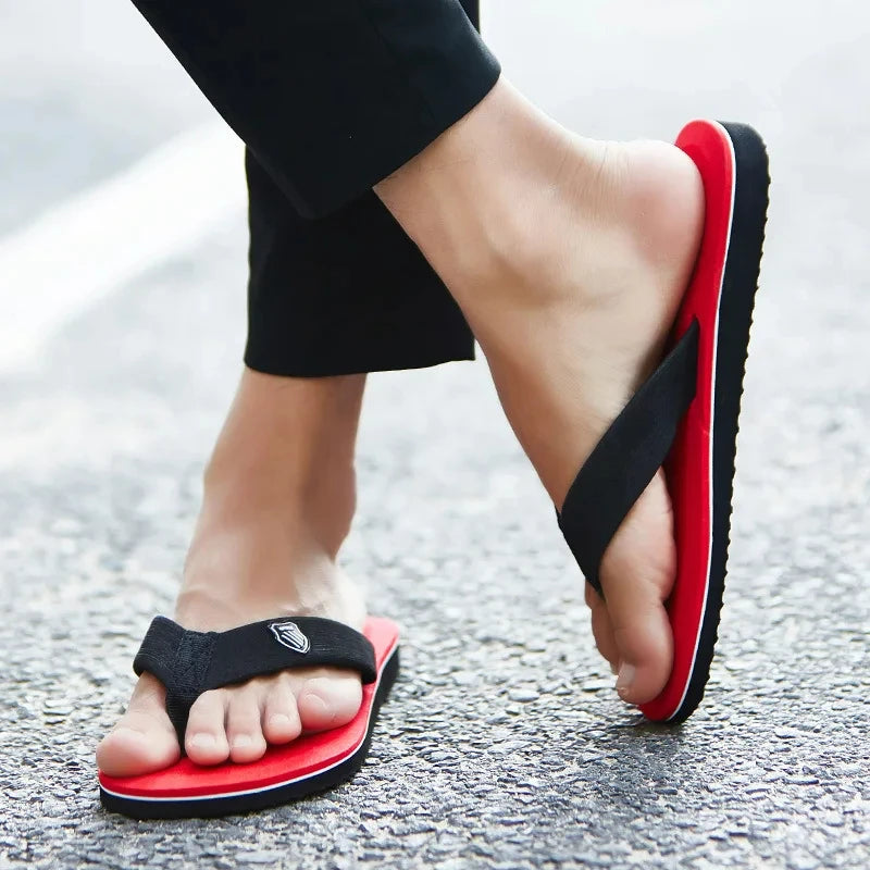Men Summer Flip Flops Beach Sandals Anti-slip Casual Flat Shoes Indoor House Slippers Zapatos Chanclas De Hombre Shoes for Men