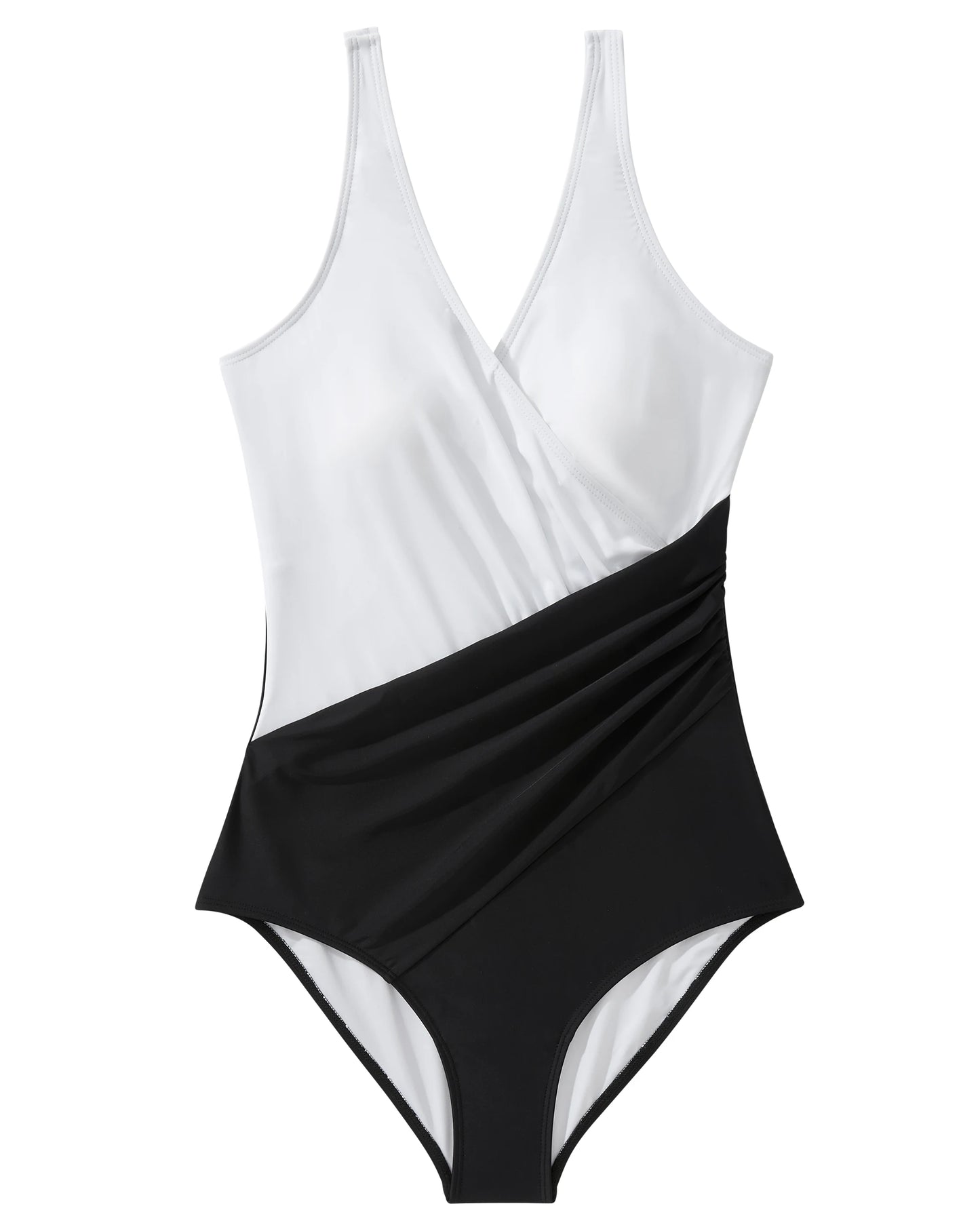 2026 New Sexy V-Neck One Piece Swimsuit For Women Plus Size Swimwear Female Bathing Suits Summer Beach Wear XL Size Swimsuit