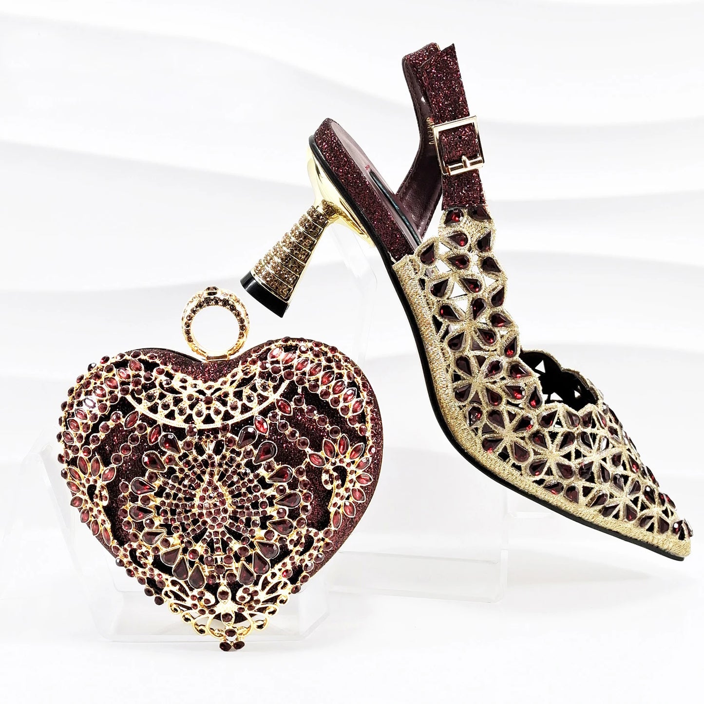 Doershow Lastest Italian Design Fashion Style Ladies Shoes with Matching Bag Set 2024 Nigerian Shoes and Bag Set  AR1-4