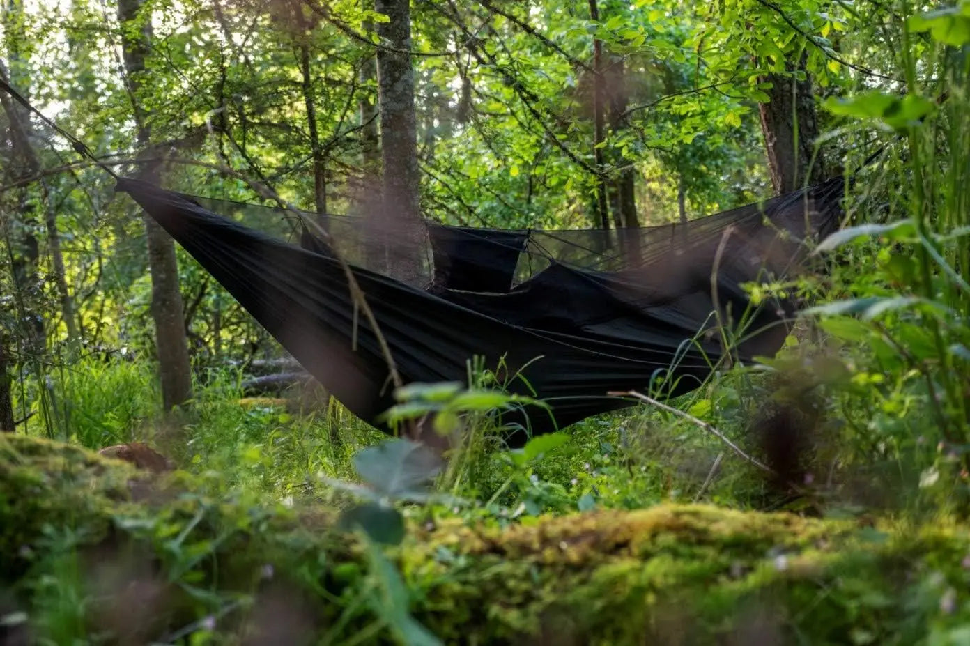 Camping Hammock with Net, Lightweight Portable, Warm Internal Cover, Tree Friendly Straps
