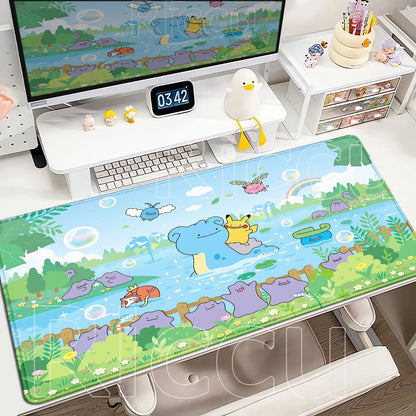 Gaming Anime P-Pokemons Gyarados Mousepad Large Non-slip Rubber Mouse Pad Gamer XXL 900x400mm Pc Keyboard Desk Mouse Mat Carpet