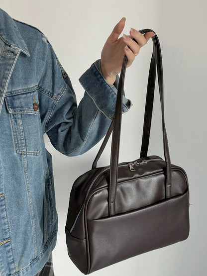CGCBAG Vintage Designer Luxury Women Tote Bag Casual Lage Capacity Female Shoulder Bag High Quality PU Leather Ladies Handbags