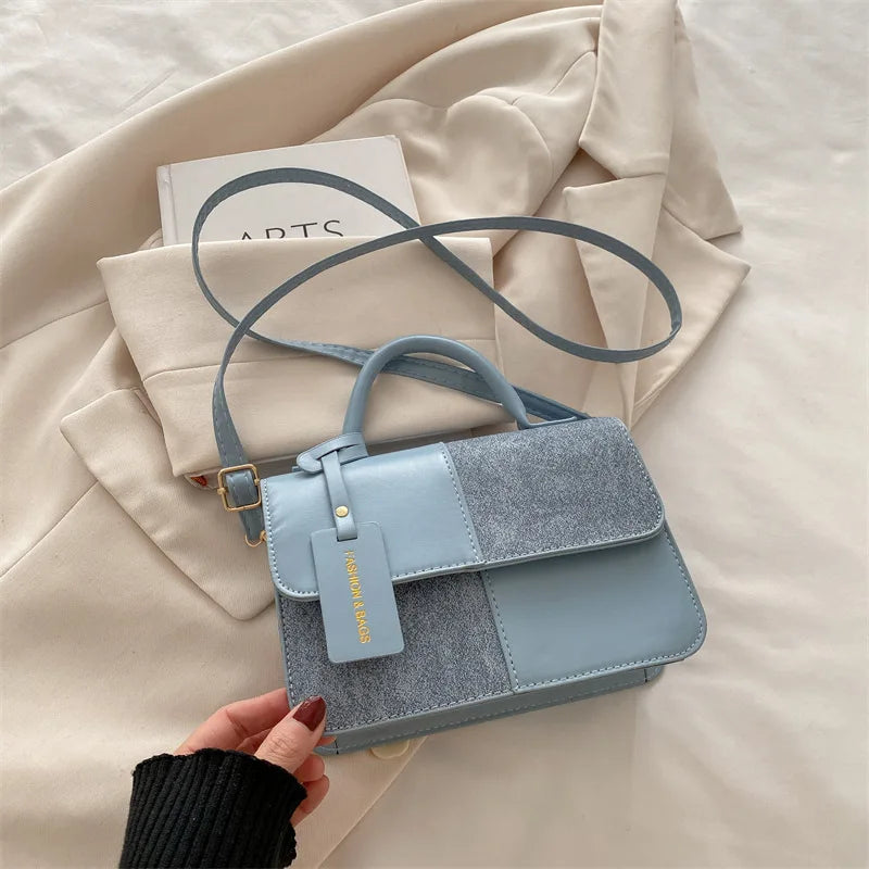 Elegant Women's Handbag Crossbody Shoulder Bag, Snap Closure Tote Bag, Everyday Accessory, Geometric Pattern, Fashion Lovers