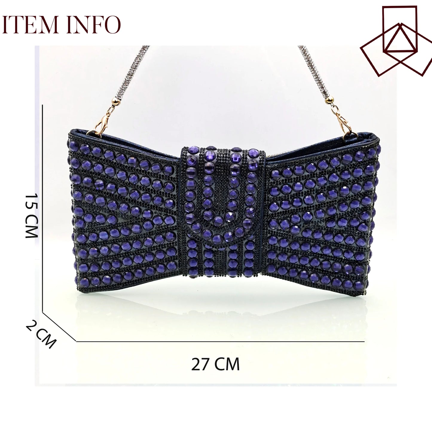 Navy Blue New Design Envelope Style Ladies Bag And High Heels Nigerian Fashion Ladies Shoulder Bags For Party Or Commuting