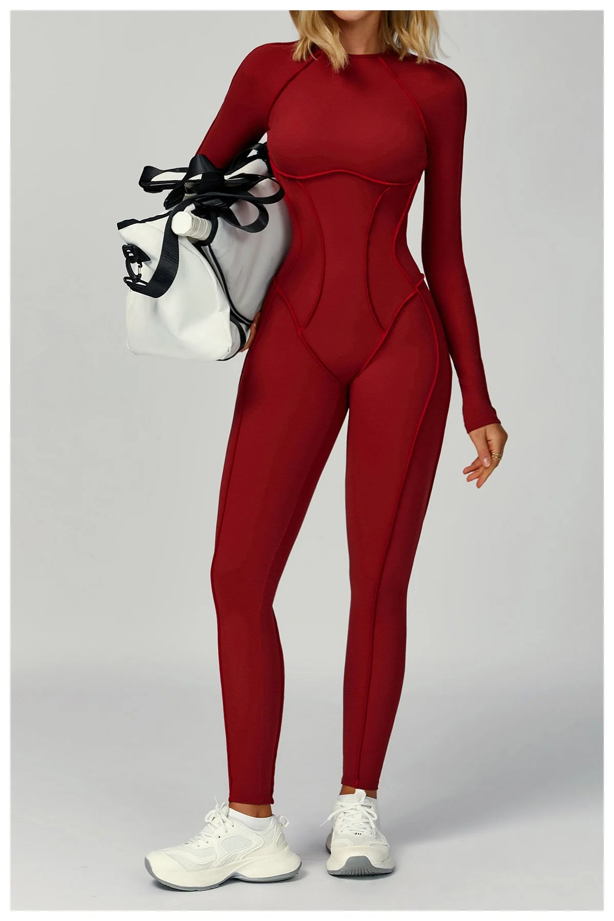 Sexy Hollow Back Long Sleeve Yoga Jumpsuit Women Quick Dry One-piece Yoga Suit Gym Training Leggings Playsuit Slim Fit Bodysuits