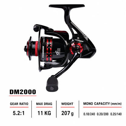 1000-8000 Full Metal Spinning Fishing Reel 4.7:1-5.2:1 23KG Max Drag Long Cast Carp Sea Fishing Wheel Accessories