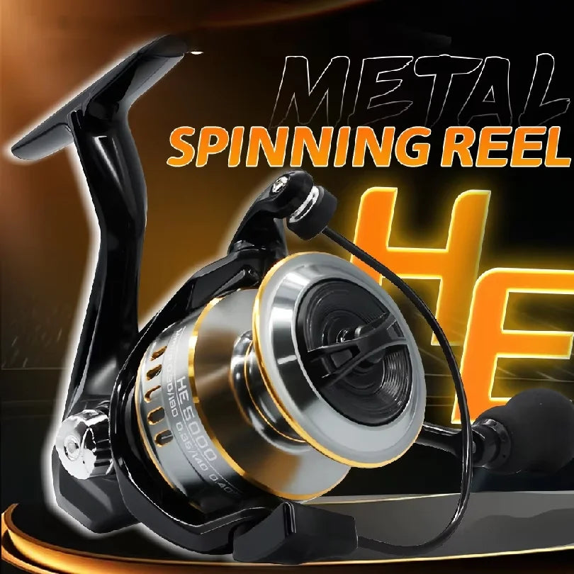 Fishing accessorHE Spinning Reels Ultralight Metal 5.2:1 Gear Ratio 1000-7000 Saltwater Or Freshwater Big Max Drag Fishing Reels