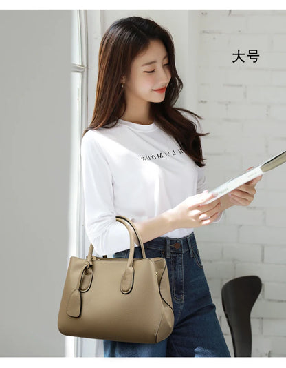 Genuine Leather Large Capacity 3 Layers Women Totes Designer Ladies Shoulder Crossbody Bags Fashion Female Handbags Sac A Main