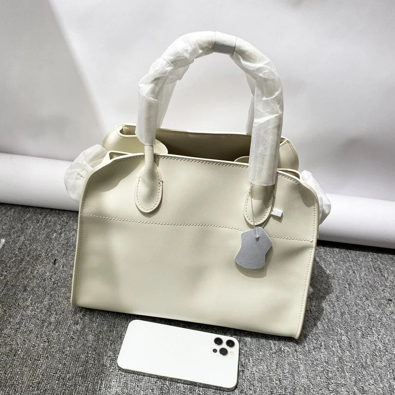 Genuine Leather The Tote Bags For Women Luxury Designer Handbag Purses 2024 New In First Layer Cowhide Large Top Handle Shoulder