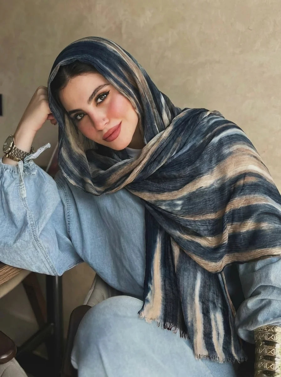 Women Big Size Plain Solid Cotton Rayon Crease Hijab Scarf Lady High Quality Wraps and Shawls Musulman Headband Islamic Turban