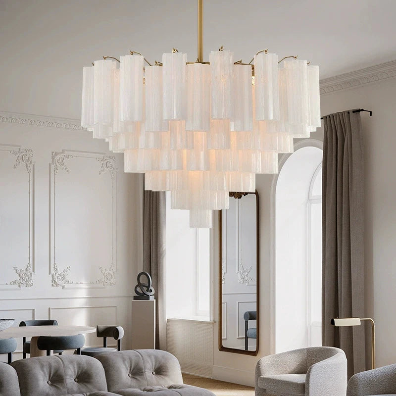 French Style Artistic Chandelier Medieval Colored Glass Retro Lighting for Living Room Dining Room Bedroom Villa Staircase Home
