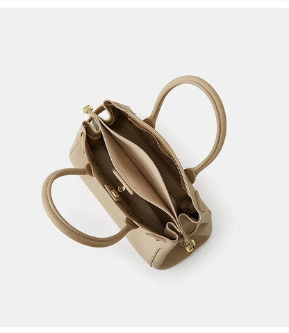 Fashion Beige High Quality PU Leather Bags Women Shoulder Bag Ladies Luxury Tote Strap Female Crossbody Handbag