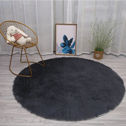 40 Cm Round Rug For Bedroom Super Fluffy Circle Rugs Cute Soft Faux Non Slip Shaggy Rug For Kids Girls Home Dorm Decor