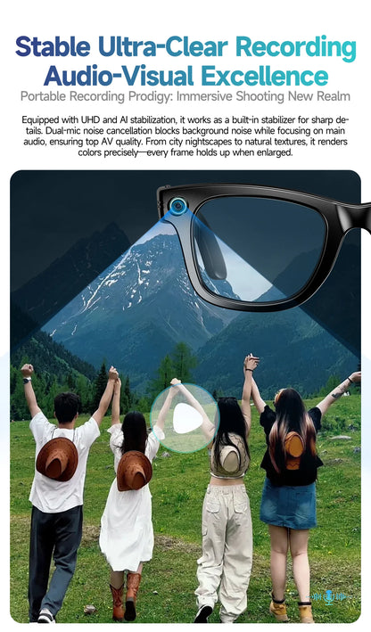 New 8MP Camera Smart Glasses Photography Video AI Intelligent Interactive Translation Call Smart Sunglasses Men Women Eyeglass