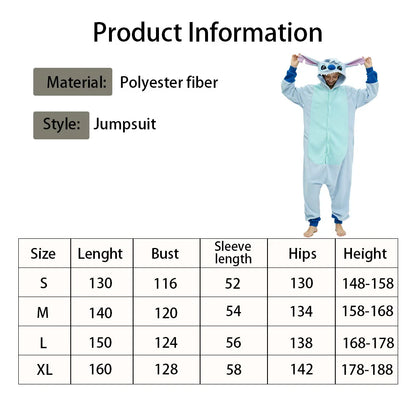 Soft Polar Fleece Stitch Hooded One Piece Pajamas Unisex Button Closure Long Sleeve Loose Onesie Nightwear Indoor Loungewears