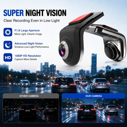2Way HD Dash Mini Cam Car USB ADAS DVR Special for Android Multimedia Player AHD Camera Video Front Recorder Reverse Vision