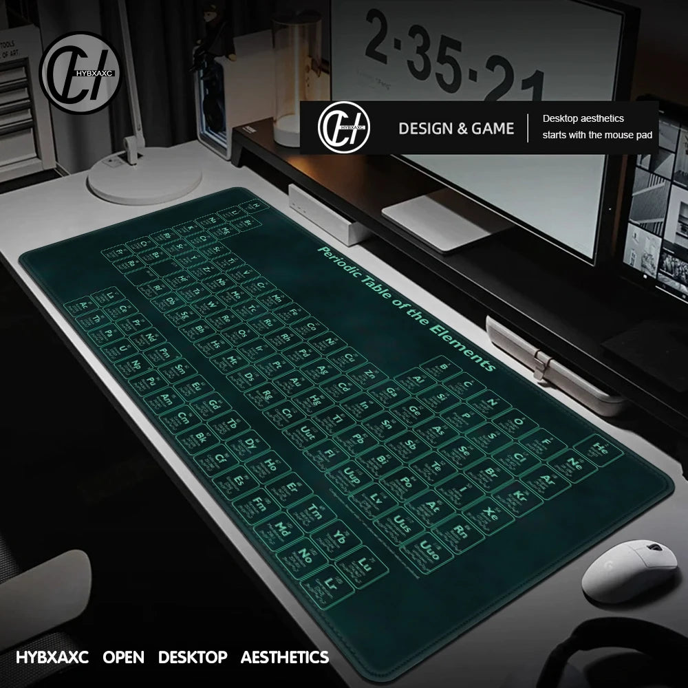 Gaming Mausepad 900x400 Large Periodic Table of Chemical Elem Mouse Pad XXL Anti-slip Mousepad Gaming Keyboard Desk Pad Mat PC