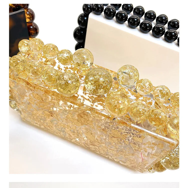 Luxury Design Shoulder Crossbody Bag Fashion New Evening Clutch Bag Ladies Handbag Acrylic Transparent Small Square Bag Female