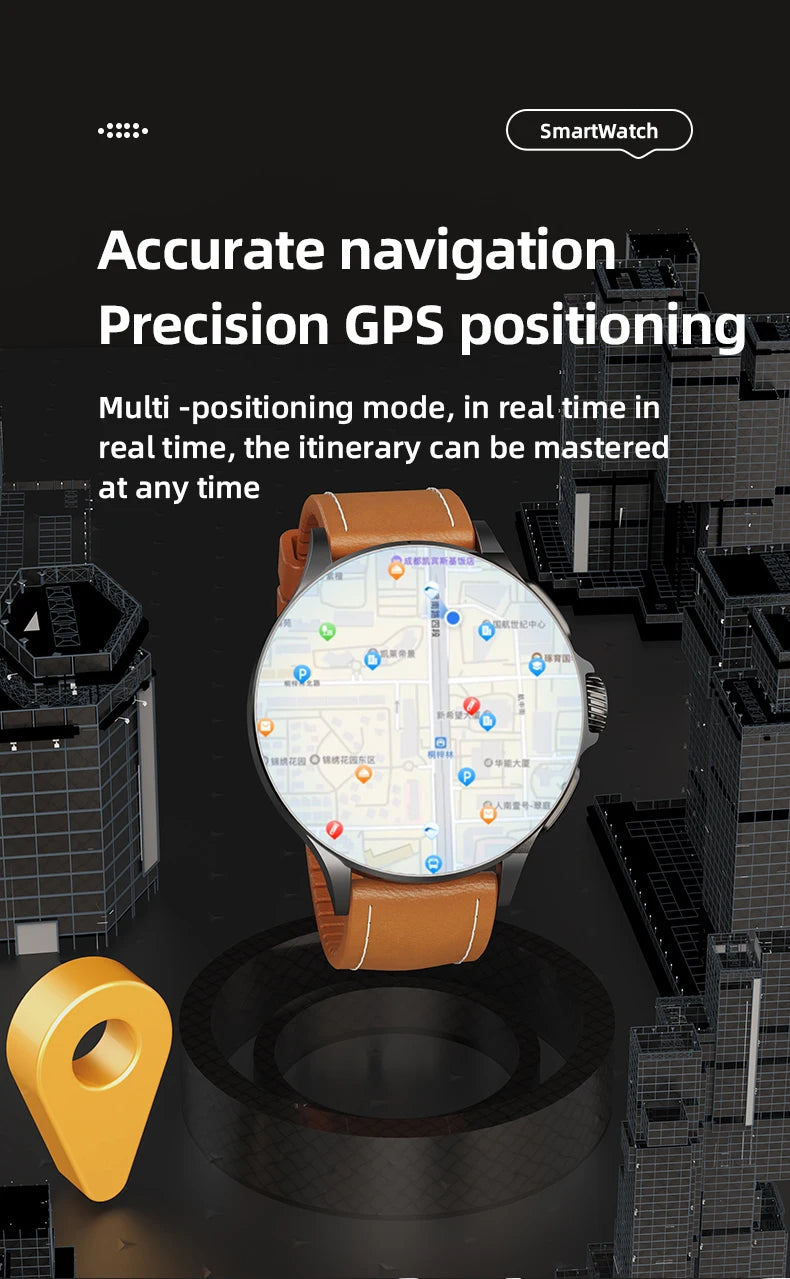 VALDUS GT200 4G Smartwatch HD Camera Man Woman Video Chat Fingerprint Control 32GB Memory WIFI GPS Step Smart Watch For Android