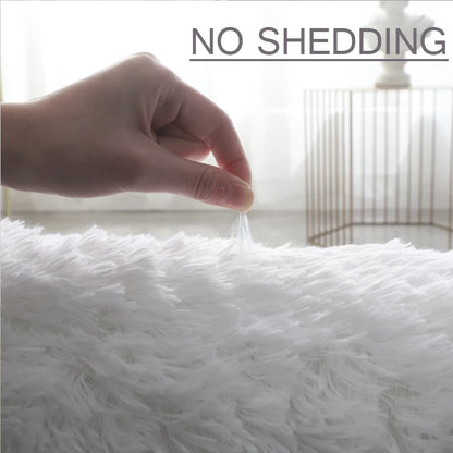 60/80/100/120/140/160 Round Rug Rainbow Fluffy Soft Area Rugs for Kids Girls Room Plush Shag Carpet Cute Circle Bedroom Decor