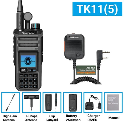 Quansheng Original Tk11 (5)  27 Mhz Walkie Talkie Handheld 10W Frequency Wireless Am Fm Ham