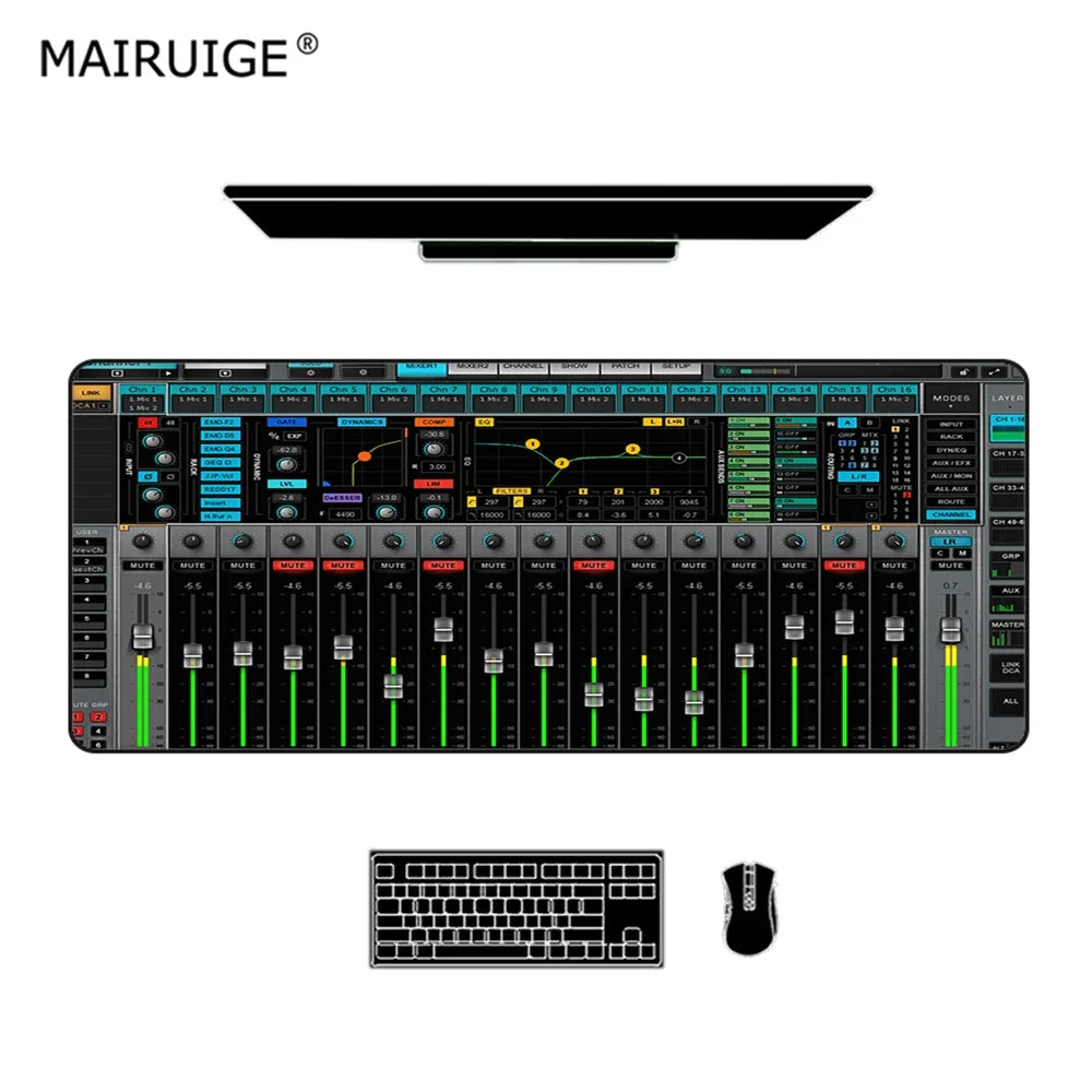 Mouse Pad XXL 800x300/900X400mm Keyboard Pad Audio Mixer Mixing Console DIY Custom Game Desk Mat Gaming PC Mousepad Large Pads