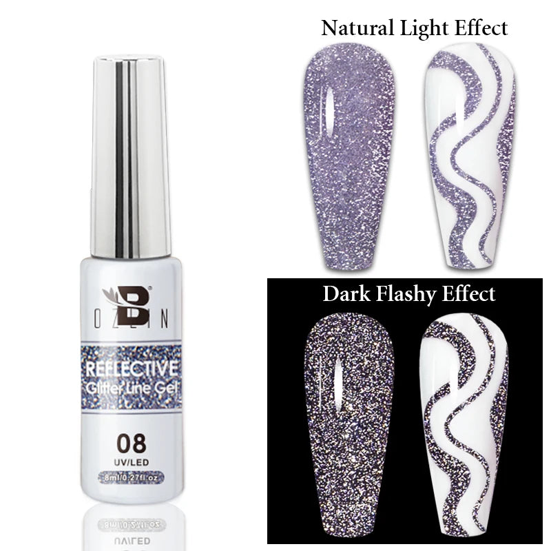 AWStorG 5ML Colorful Laser Cat Magnetic Gel Blue Glitter Shine Soak Off  Semi Permanent  UV Gel Nail Art Varnish Nail Supplies
