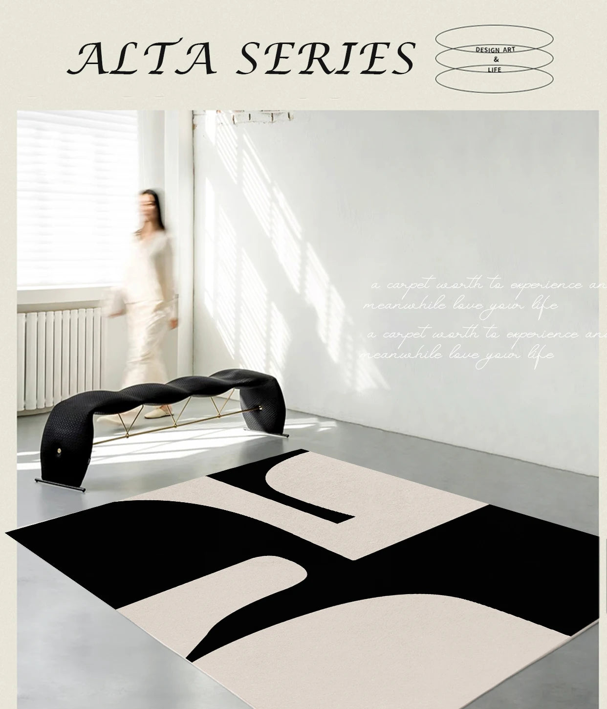 French Retro Living Room Decoration Plush Carpet Large Area Non-slip Mat Light Luxury Rugs for Bedroom Thicken Cream Lounge Rug