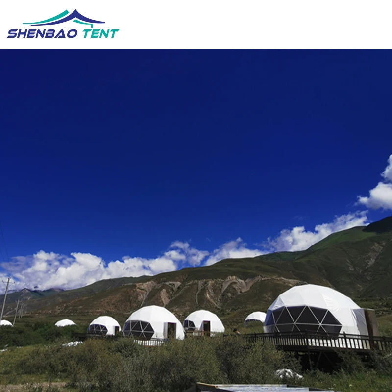 Trade Show Tent 8m Diameter Igloo Geodesic Dome Steel Structure Camping Tent Hotel Luxury Dome House Glamping Round Dome Tent