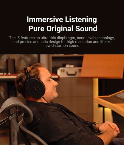 Fosi Audio i5 Open-Back Planar Magnetic Headphones with 97mm Diaphragm Professional Hifi Monitor Wired Headset For Studio