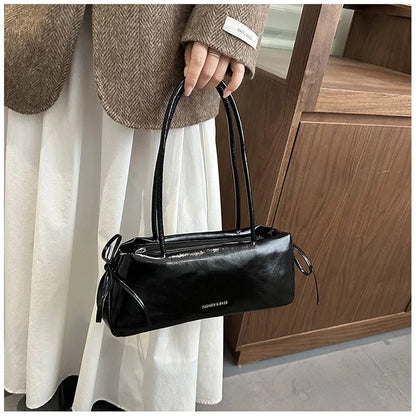 New Solid Color Women's Handbag Soft Pu with Knot Shoulder Bag Underarm Bag Lady Designer Bags Luxury Bolsa Feminina handbags