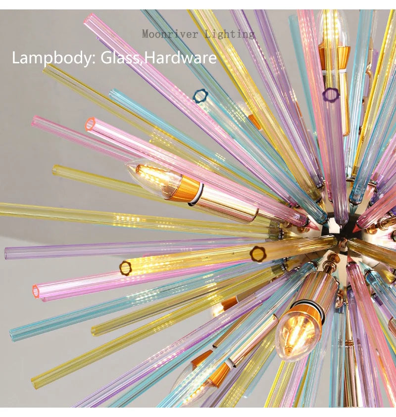 Dandelion Hanging Lamps for Ceiling Personalized Fashion Pendant Lights Modern Creative Colorful Chandelier Loft Kid's Room