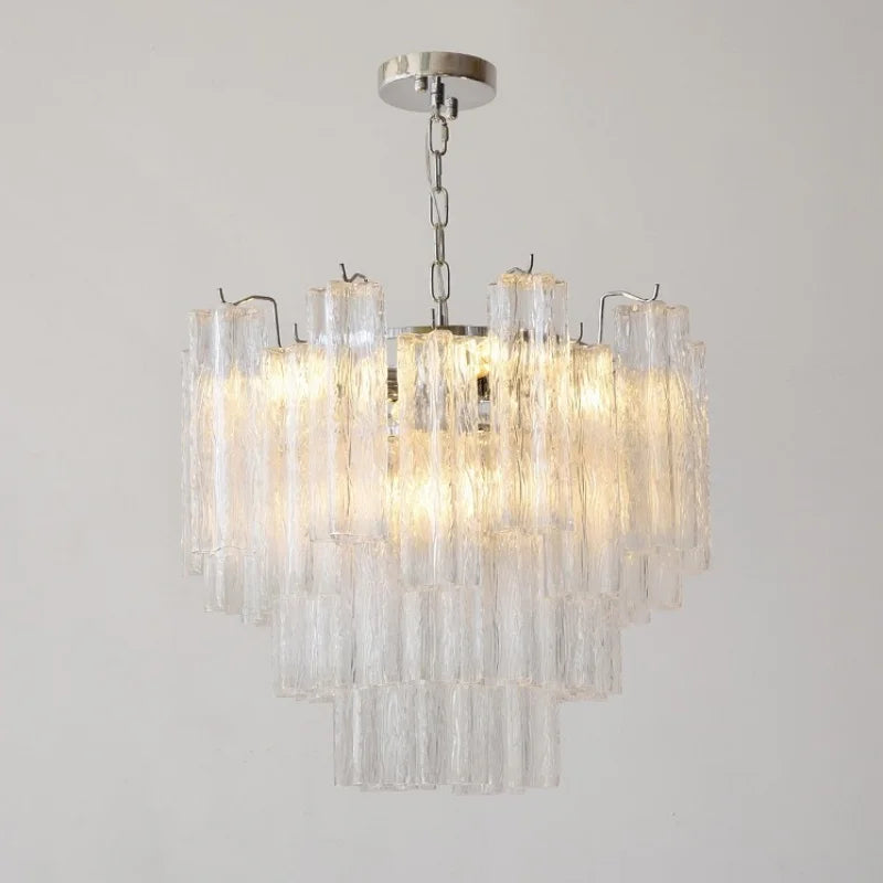 Designer Murano Ceiling Chandeliers Pink Colorful Glass LED Hanging Pendant Lights for Living Dining Room Bar Villa Art Lighting