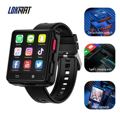 New LOKMAT APPLLP 2 MAX 4G Smart Watch Men 2.64 Inch Large Screen 4GB 64GB Google Play Game Waterproof Android 11.0 Smartwatch