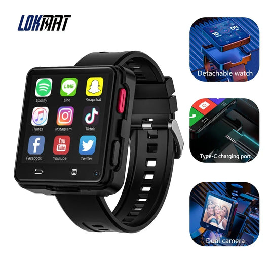 New LOKMAT APPLLP 2 MAX 4G Smart Watch Men 2.64 Inch Large Screen 4GB 64GB Google Play Game Waterproof Android 11.0 Smartwatch