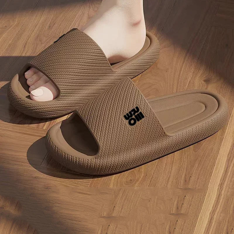 Summer Fashion Slippers Men Shoes Comfortable Slippers For Men Home Flat Sandals Flip Flops Couples Bathroom Indoor Slides