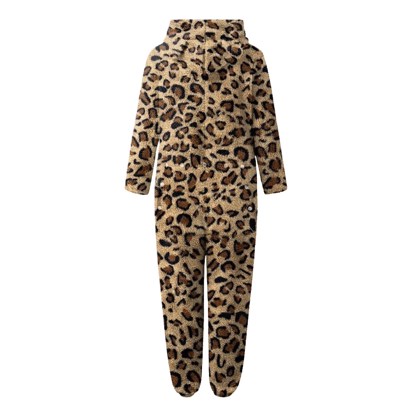 2025 New Sexy Onesies for Women Plush Hooded Bum Open Ass Flap Jumpsuit Thicken Pajamas Solid Long-Sleeve Zipper Sleepwear