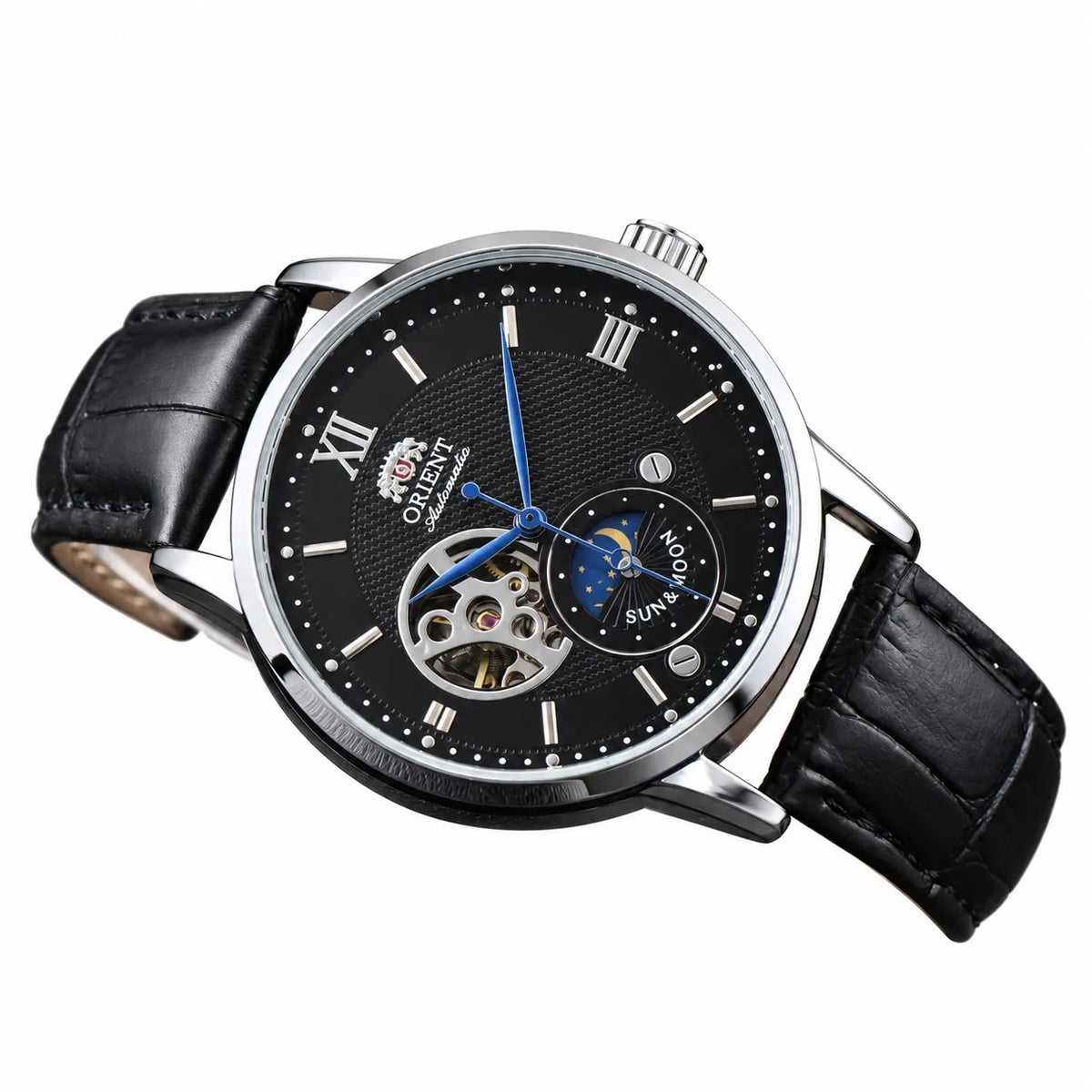 Full-Featured Ultra-Thin Automatic Sports Watch with Skeleton Dial and World Time O Series S1
