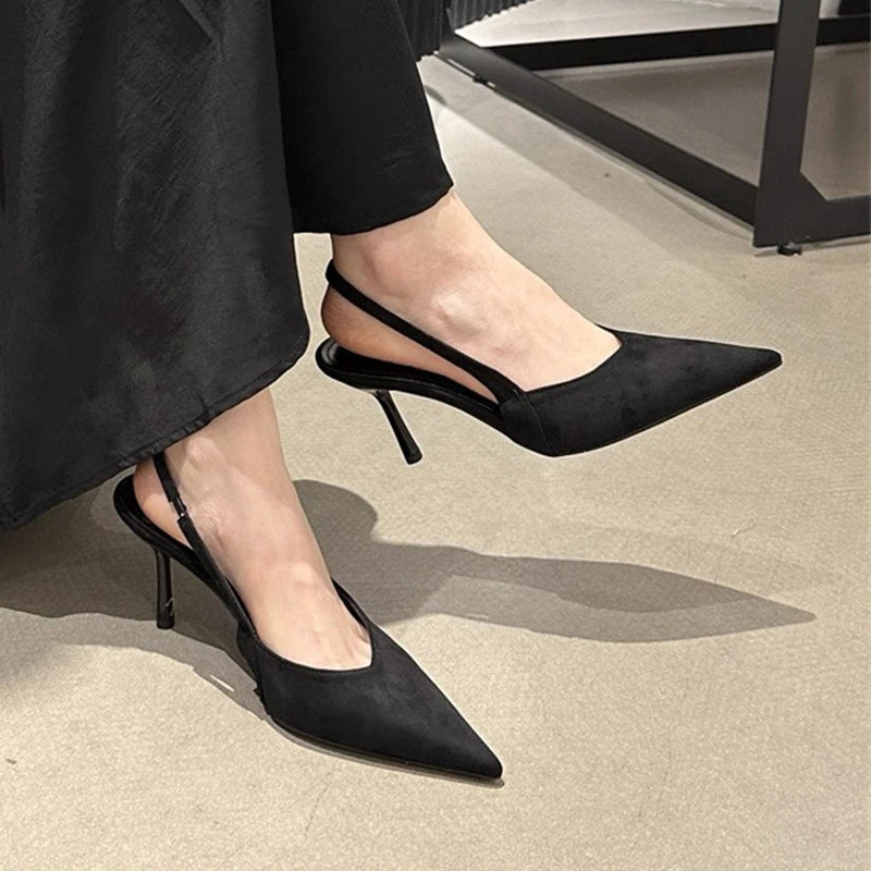 Luxury High Heels Sandals Women Sexy Pointed Toe Shoes for Woman Slippers New Party Shoes Pumps Elegant Slides Mujer Zapatos