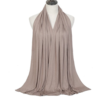 Premium Modal Cotton Jersey Hijab Scarf Long Muslim Shawl Plain Soft Turban Tie Head Wraps For Women Africa Headband 170x60cm