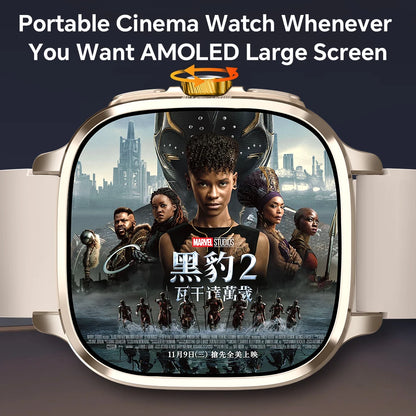 Global Version Smartwatch 2.4 inch Amoled Screen insert Sim Card GPS WIFI 190° Rotating Camera Game Android 13.0 Smart Watch