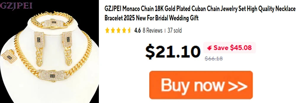 GZJPEI Elegant Crystal Zircon Jewelry Set For Women  Dubai Nigerian Bridal Wedding Party Jewellery Mother's Day Gift 2026 New
