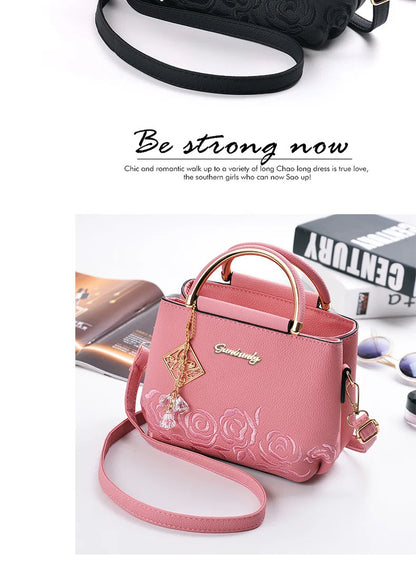 Fashion Brand Women's Bags New Embroidered Handbag Exquisite Ladies Shopping Crossbody Shoulder Bag Tote Bag Small Square Bag