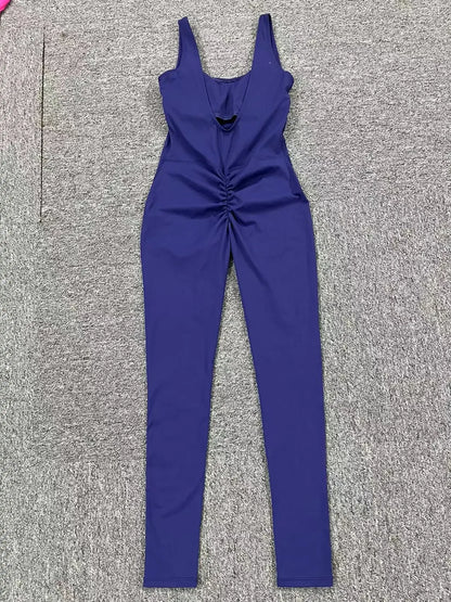 Gym Jumpsuit Woman Padding Sports Overalls for Women Push Up Rompers for Woman Clothes Monos Mujer Gray Coffee Navy Black Red