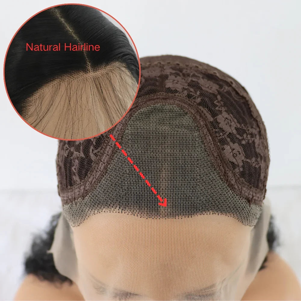 Body Wave ce Front Synthetic Wigs,Long Glueless Lace Front Wig with Pre Plucked Natrural Hairline and Baby Hair